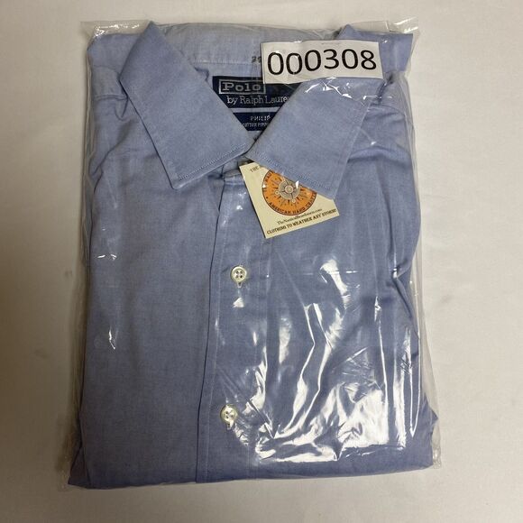 Polo Ralph Lauren Philip Men's 16.5 -33 Blue Oxford L Sleeve Button Down Shirt - Picture 16 of 16